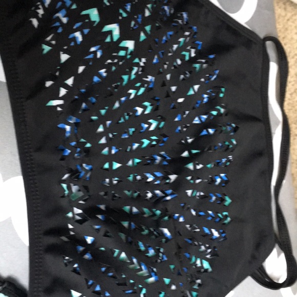 Swim top blue and Black so cute!!! - Picture 3 of 5